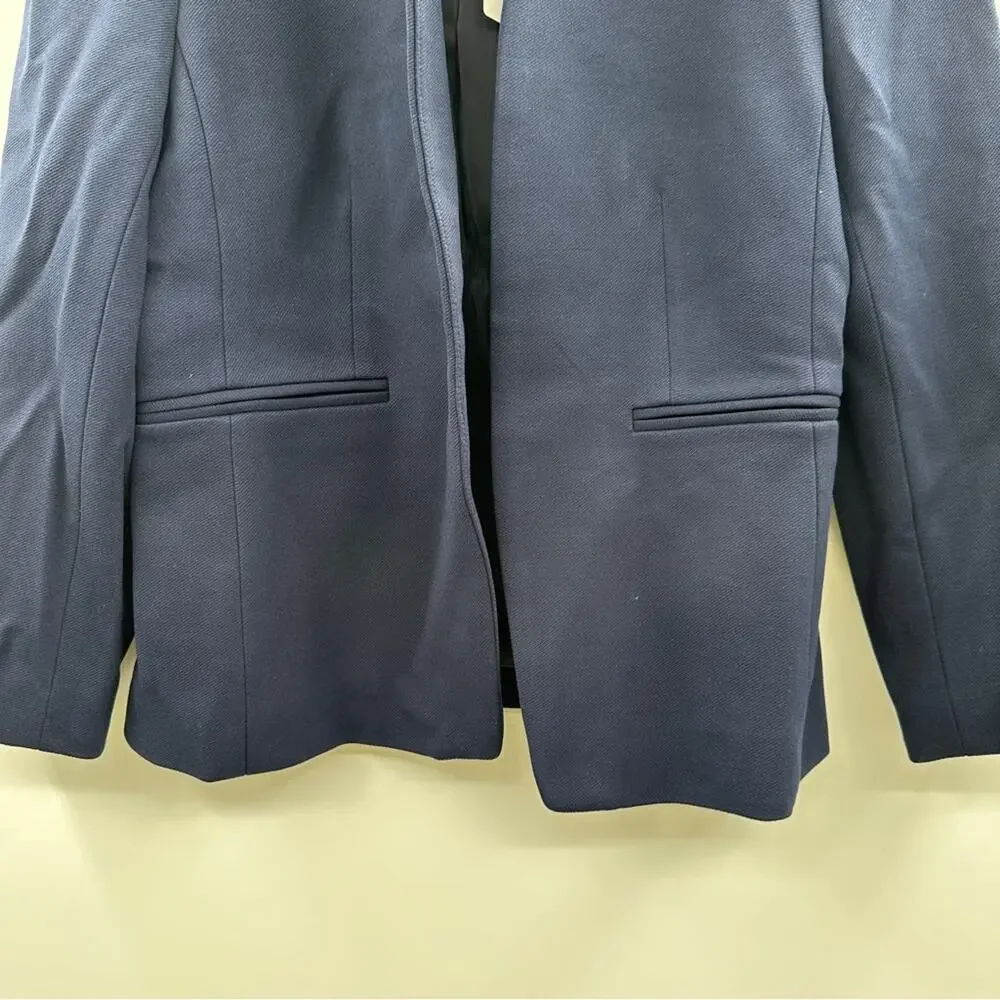 J. Crew Going-Out Long Sleeve Blazer in Stretch Twill in Navy Blue Sz‎ 8P NEW